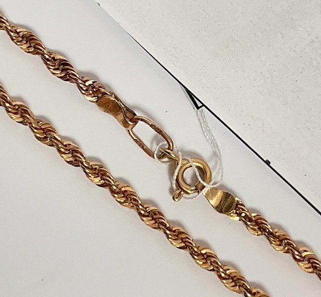 Ланцюжок з червоного золота з плетінням мотузочок (33932001) 0