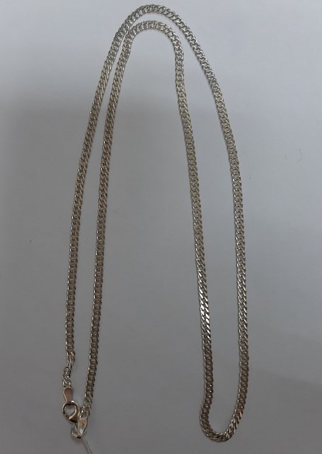 Серебряная цепь с плетением Двойной ромб (30528457) 2
