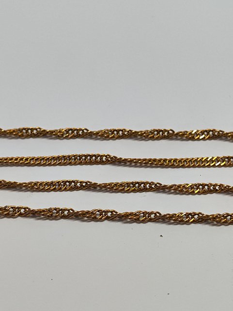 Цепь из красного золота с плетением Сингапур (33289759) 2