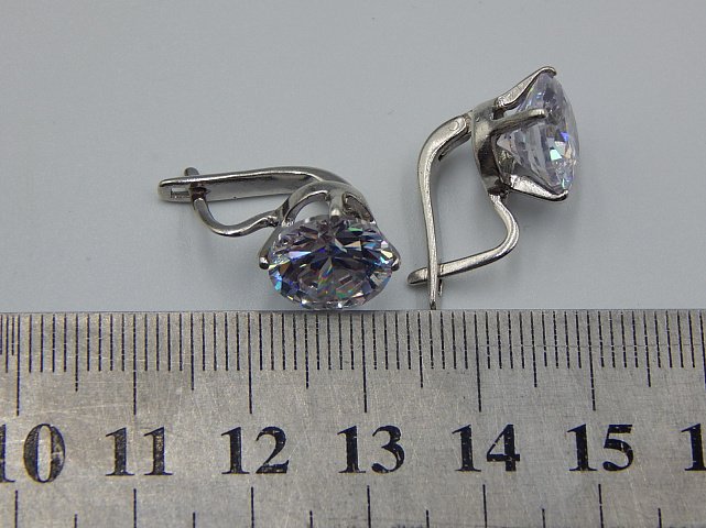 Срібні сережки з цирконієм (33034524) 5