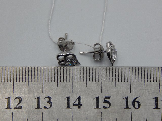 Серебряные серьги с цирконием (32933156) 4