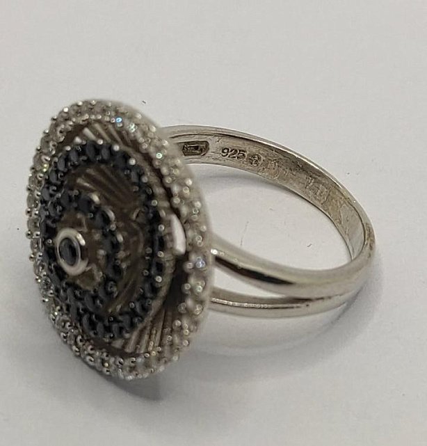 Серебряное кольцо с цирконием (33769462) 2