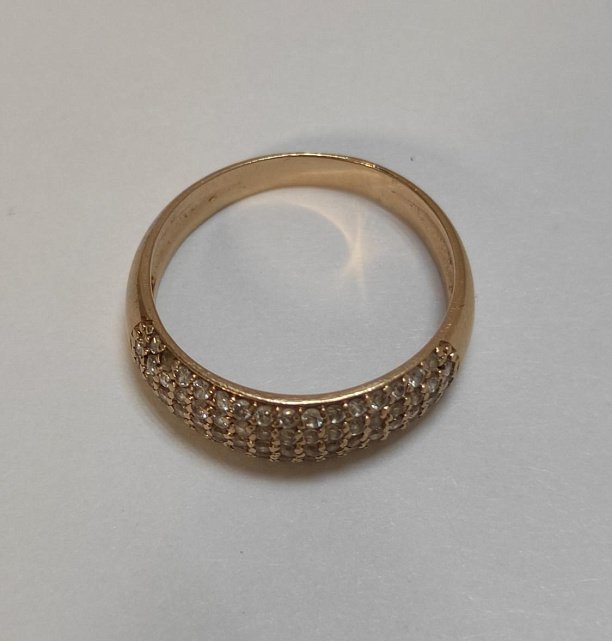 Кольцо из красного золота с цирконием (33966928) 2
