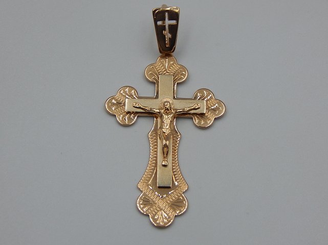 Підвіс-хрест з червоного золота (32790126) 1