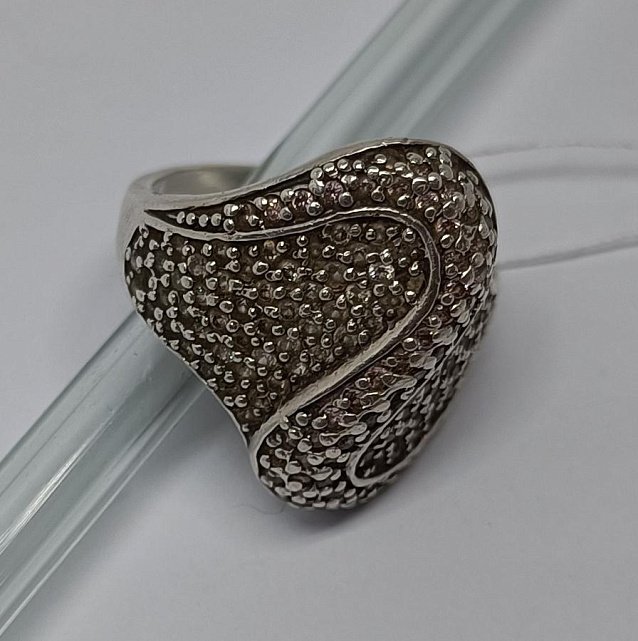 Серебряное кольцо с цирконием (33902162) 0