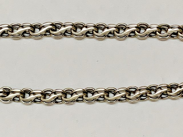 Серебряная цепь с плетением бисмарк (5460890) 2