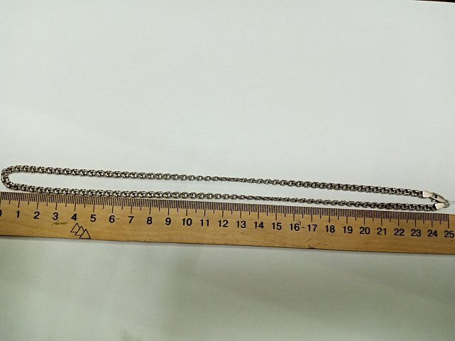 Серебряная цепь с плетением Бисмарк (33455669) 3