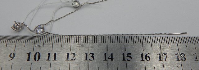 Серебряные серьги с цирконием (30494601) 2