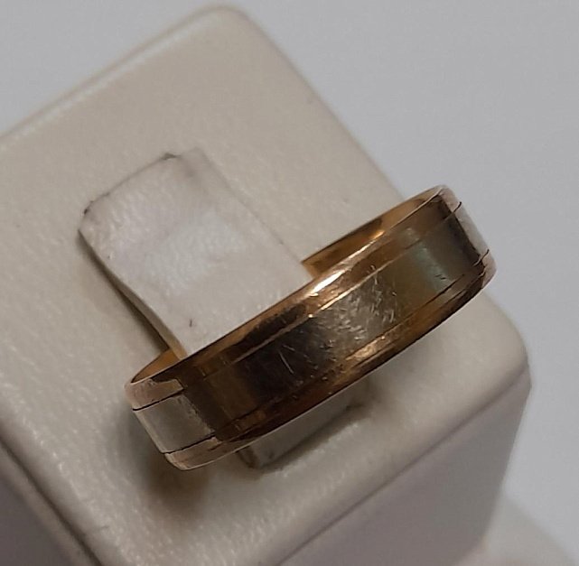 Обручальное кольцо из красного и белого золота (33784980) 1