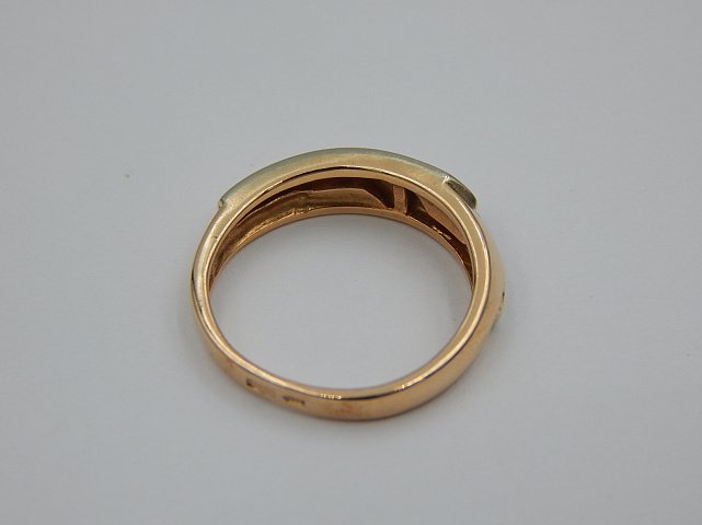 Кольцо из красного и белого золота с цирконием (30666725)  2