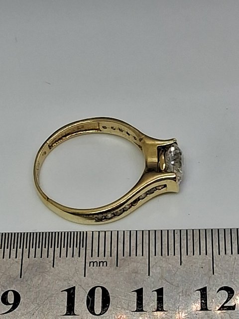 Кольцо из желтого золота с цирконием (32357762) 6
