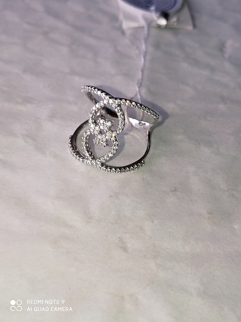 Серебряное кольцо с цирконием (15470700) 0