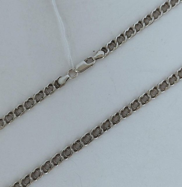Серебряная цепь с плетением Бисмарк (33581260) 0