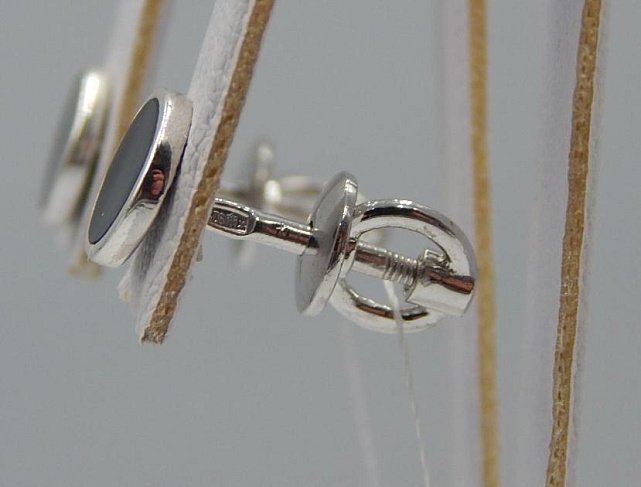 Срібні сережки з емаллю (32417959) 2