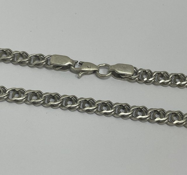 Серебряная цепь с плетением Бисмарк (33903750) 0