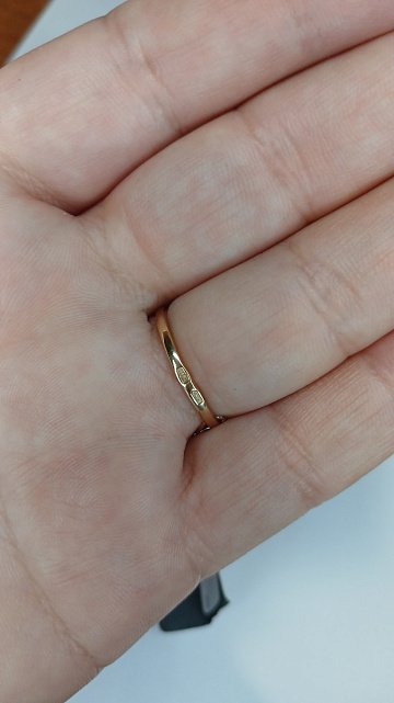 Кольцо из красного золота с цирконием (33722119) 3