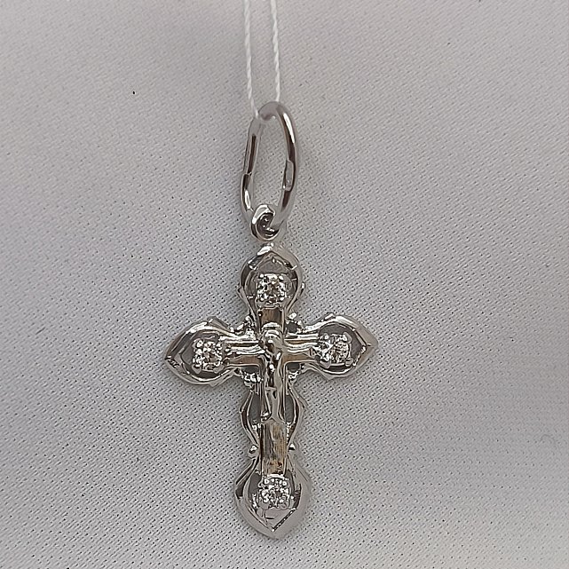 Срібний підвіс-хрест із цирконієм (33469147) 2