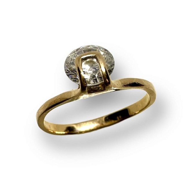 Кольцо из красного золота с цирконием (29569394) 1