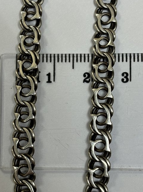 Серебряная цепь с плетением Бисмарк (33754295) 1