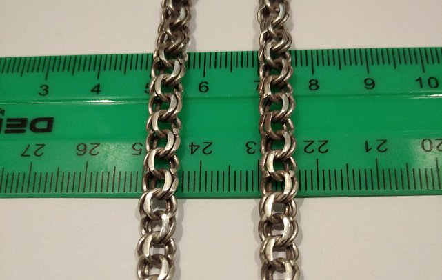 Серебряная цепь с плетением Бисмарк (32767610) 3