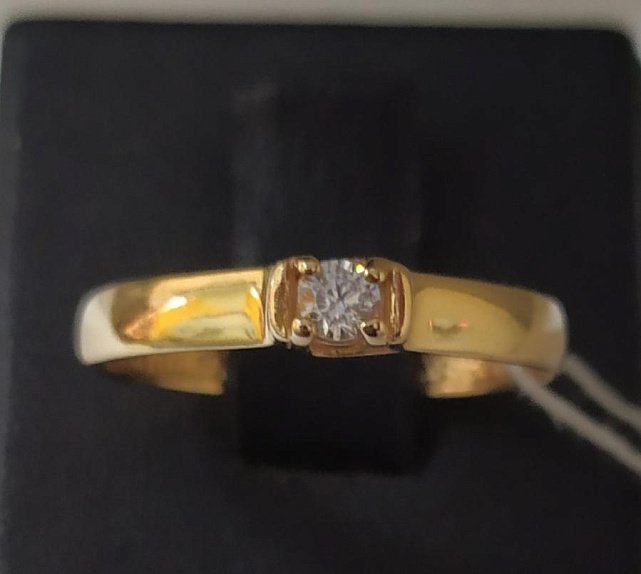 Кольцо из красного золота с цирконием (30365344) 0