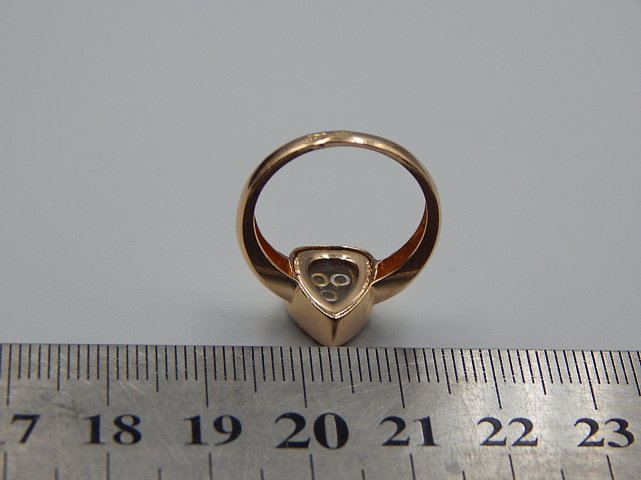 Кольцо из красного золота с цирконием (33678862) 2