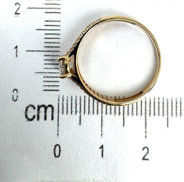 Кольцо из красного золота с цирконием (33470827)  1