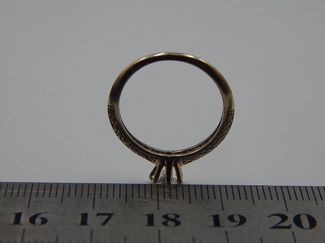 Кольцо из красного золота с цирконием (33684569)  3