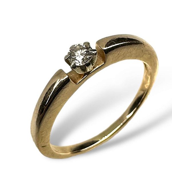 Кольцо из красного и белого золота с бриллиантом (-ми) (33677113)  3
