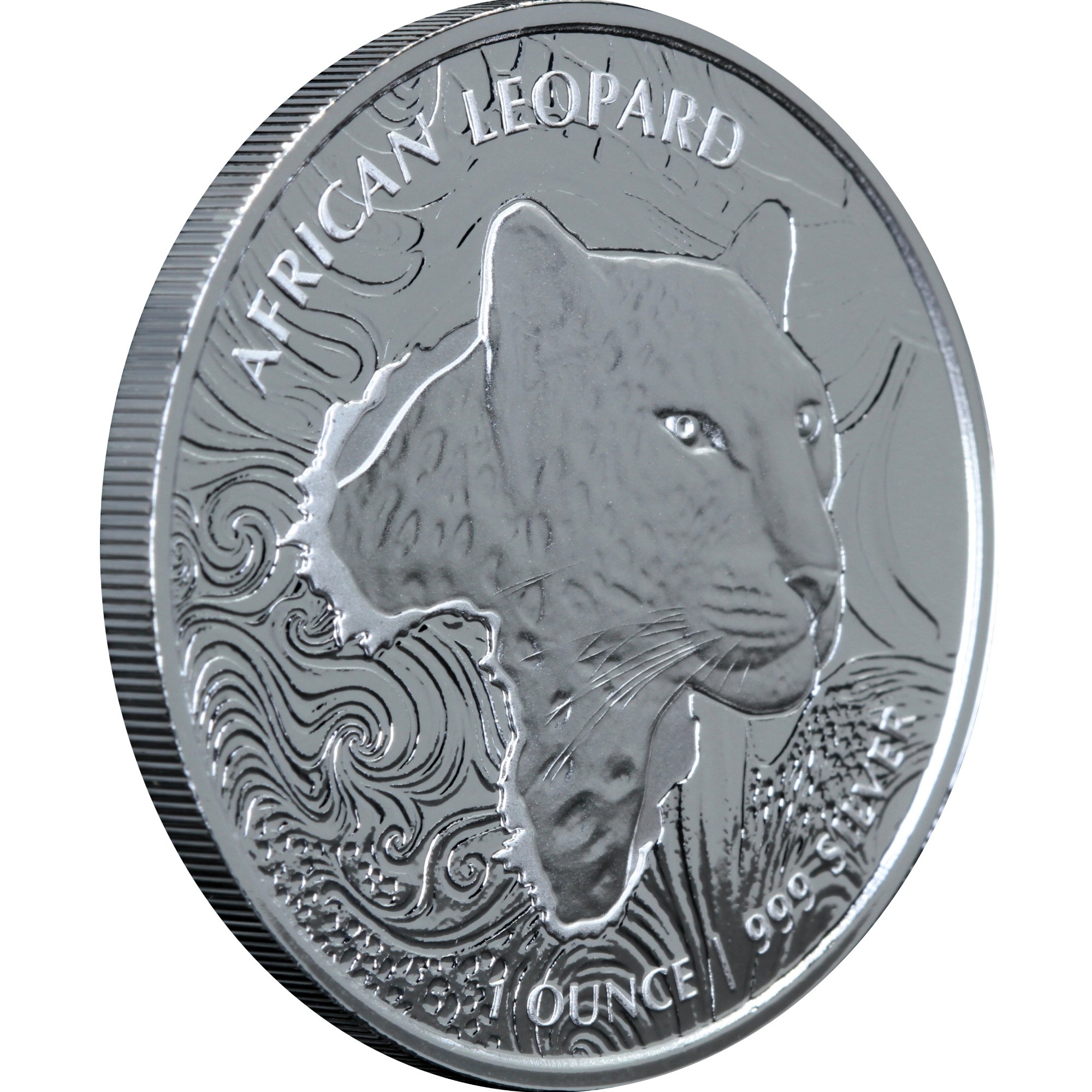 Серебряная монета 1oz Африканский Леопард 5 седи 2019 Гана (33214222) 3