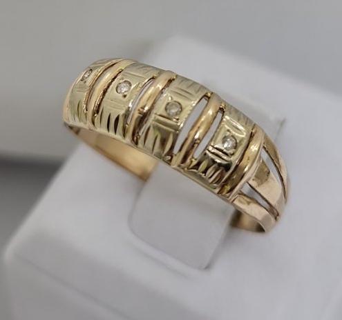 Кольцо из красного и белого золота с бриллиантом (-ми) (33773535) 4