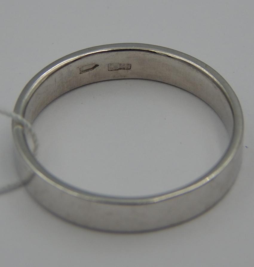 Обручальное кольцо из белого золота (31990061) 2
