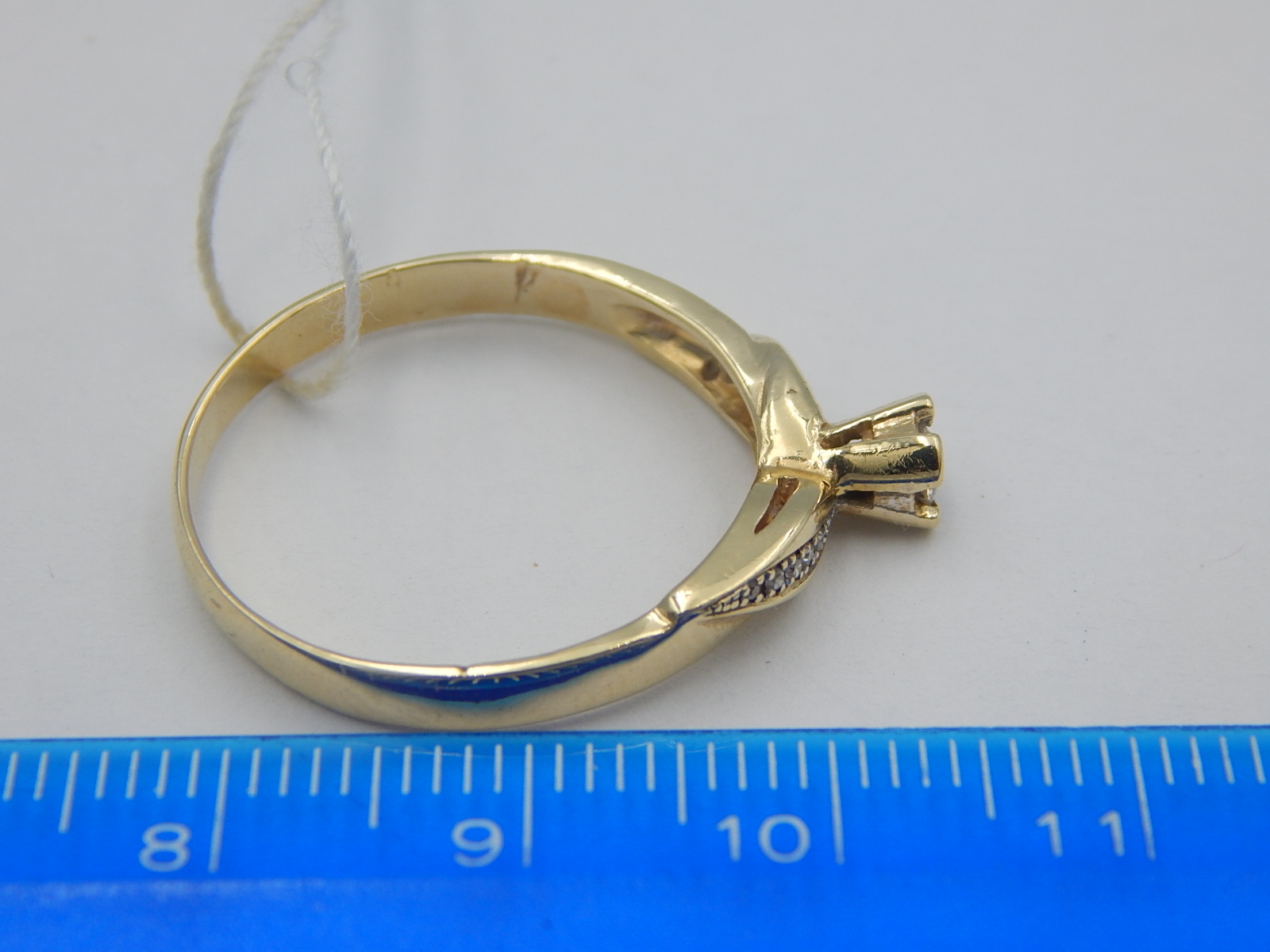 Кольцо из желтого золота с бриллиантом (-ми) (29719918) 7
