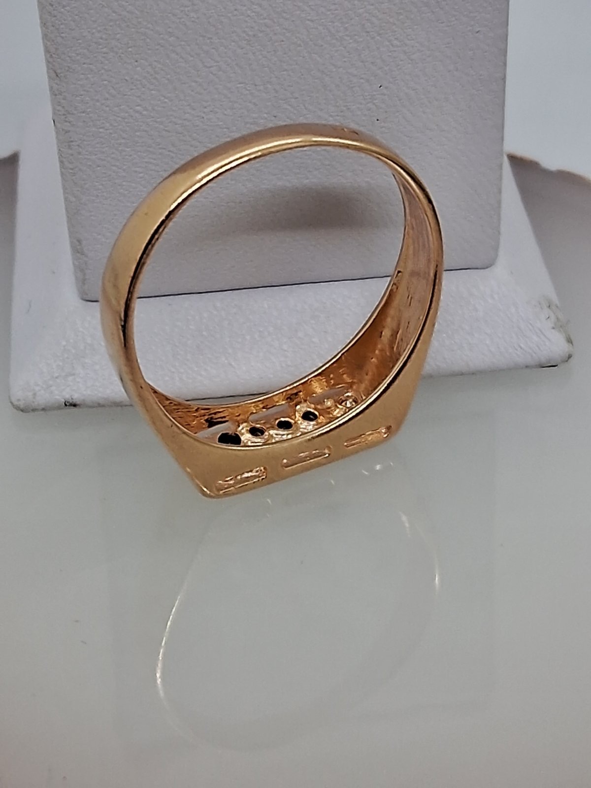 Перстень з червоного золота з цирконієм (33779644) 7