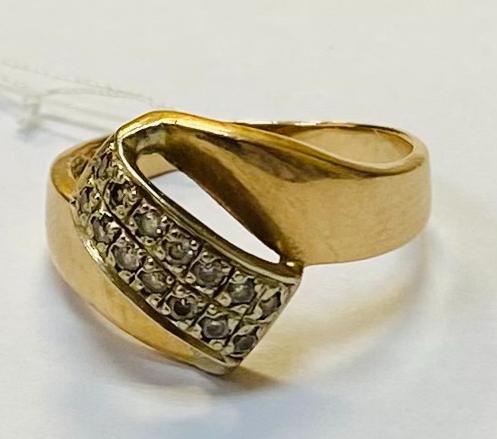 Кольцо из красного золота с цирконием (33794487)  1