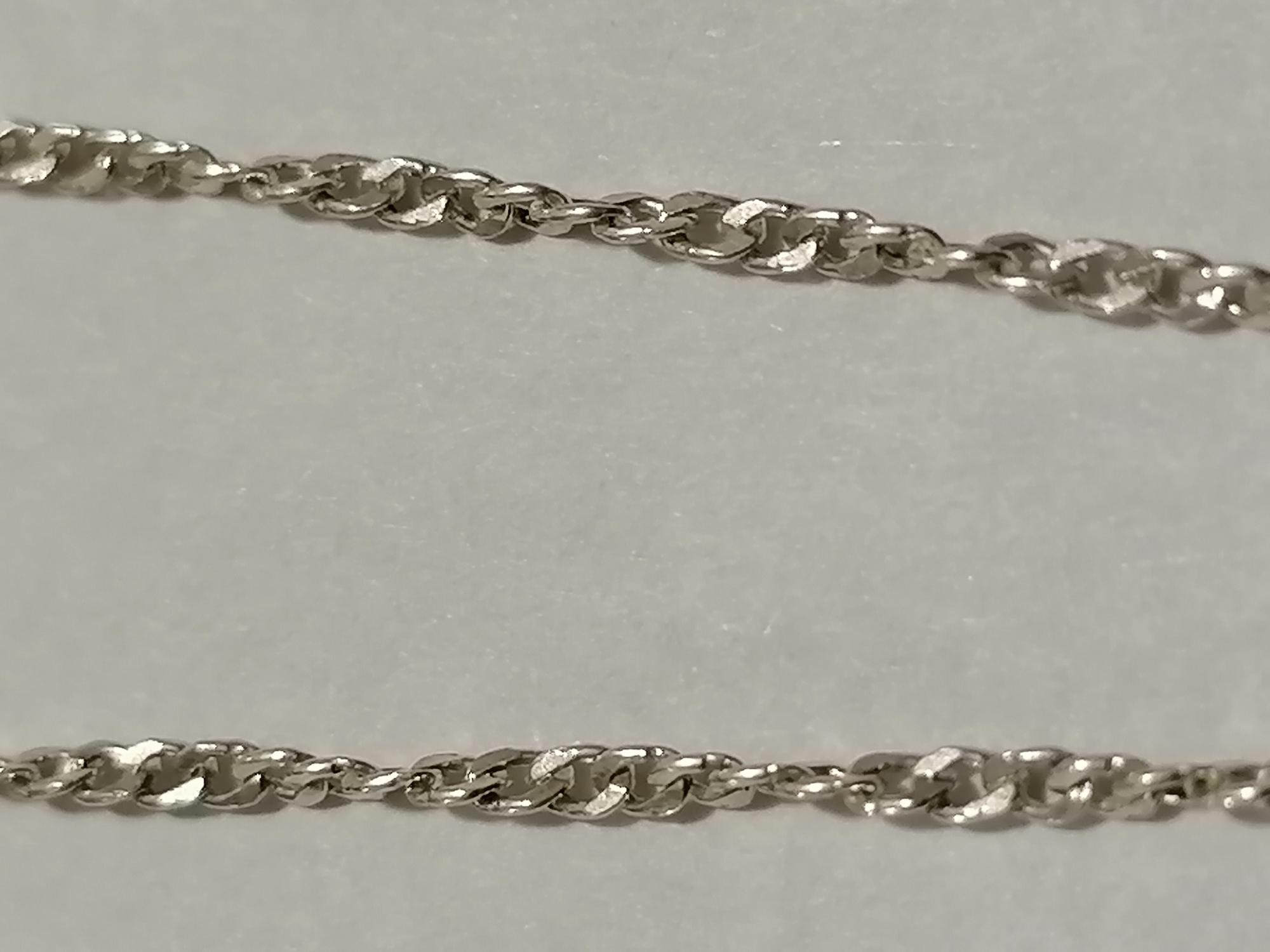 Серебряная цепочка с плетением панцирное (32782319) 0