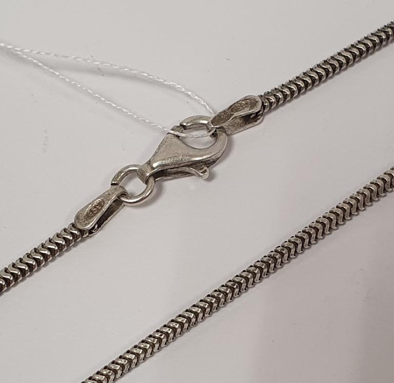 Серебряная цепь с плетением Снейк (33761638) 0