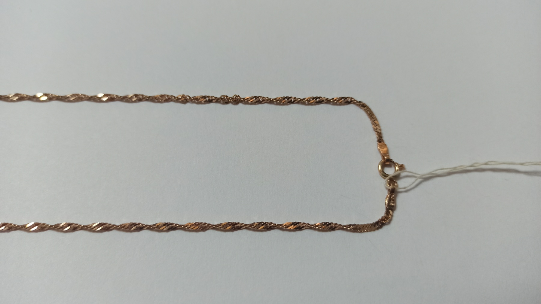 Цепь из красного золота с плетением Сингапур (33187913) 2
