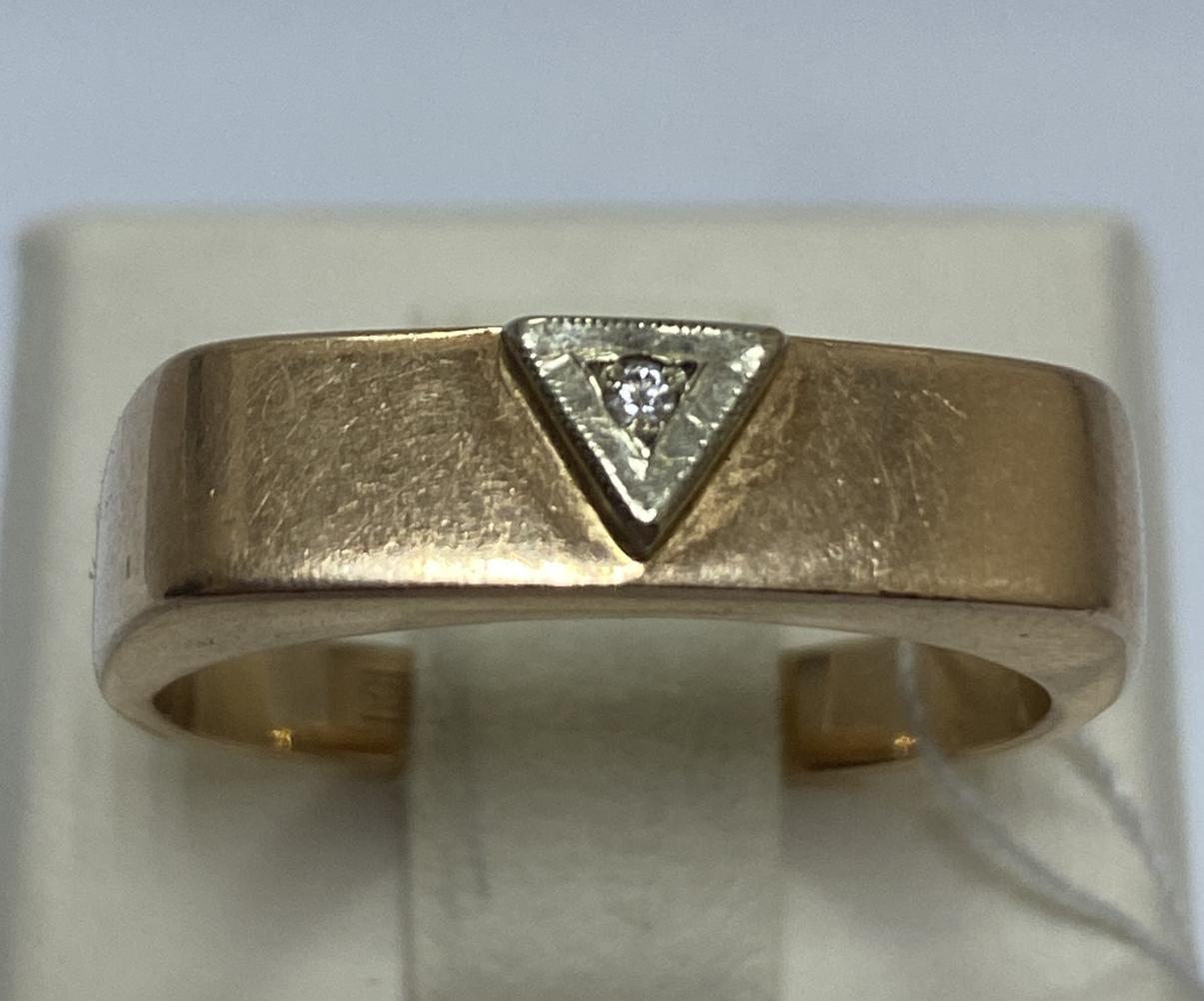 Перстень із червоного та білого золота з діамантом(-ми) (33286614) 0