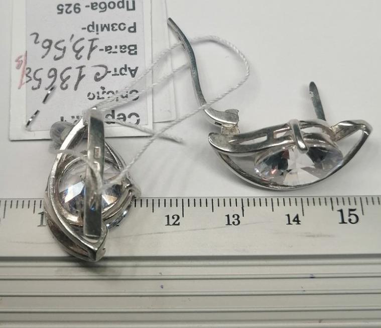 Срібні сережки з цирконієм (28651964) 3