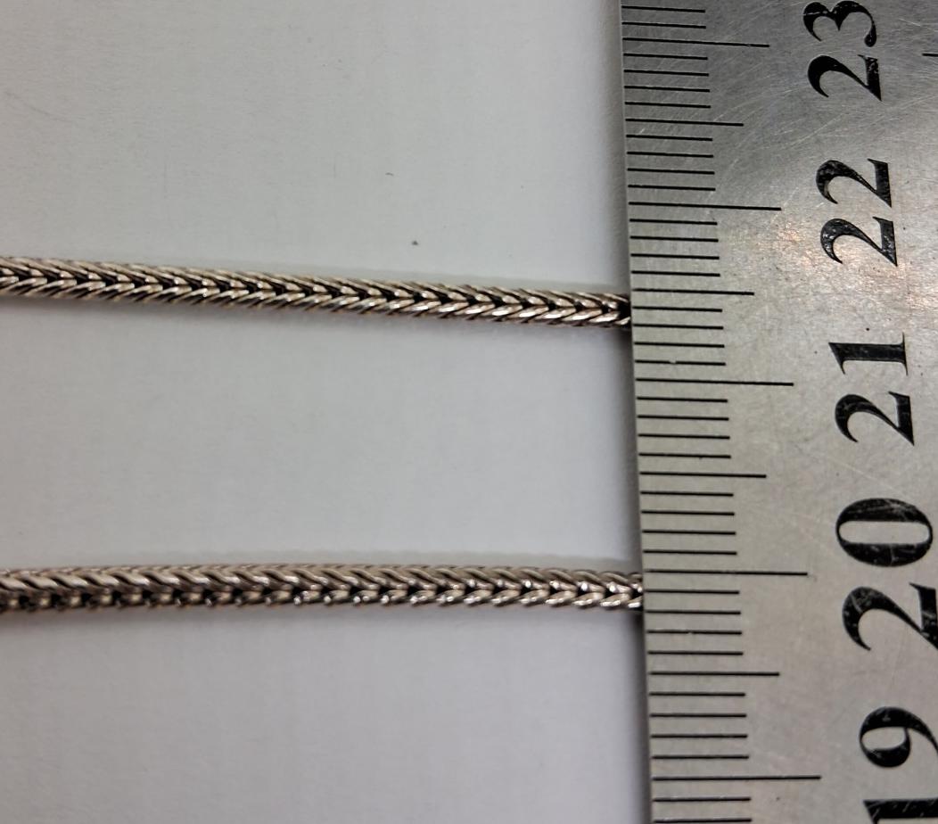 Серебряная цепь с плетением Колосок (32721444) 3