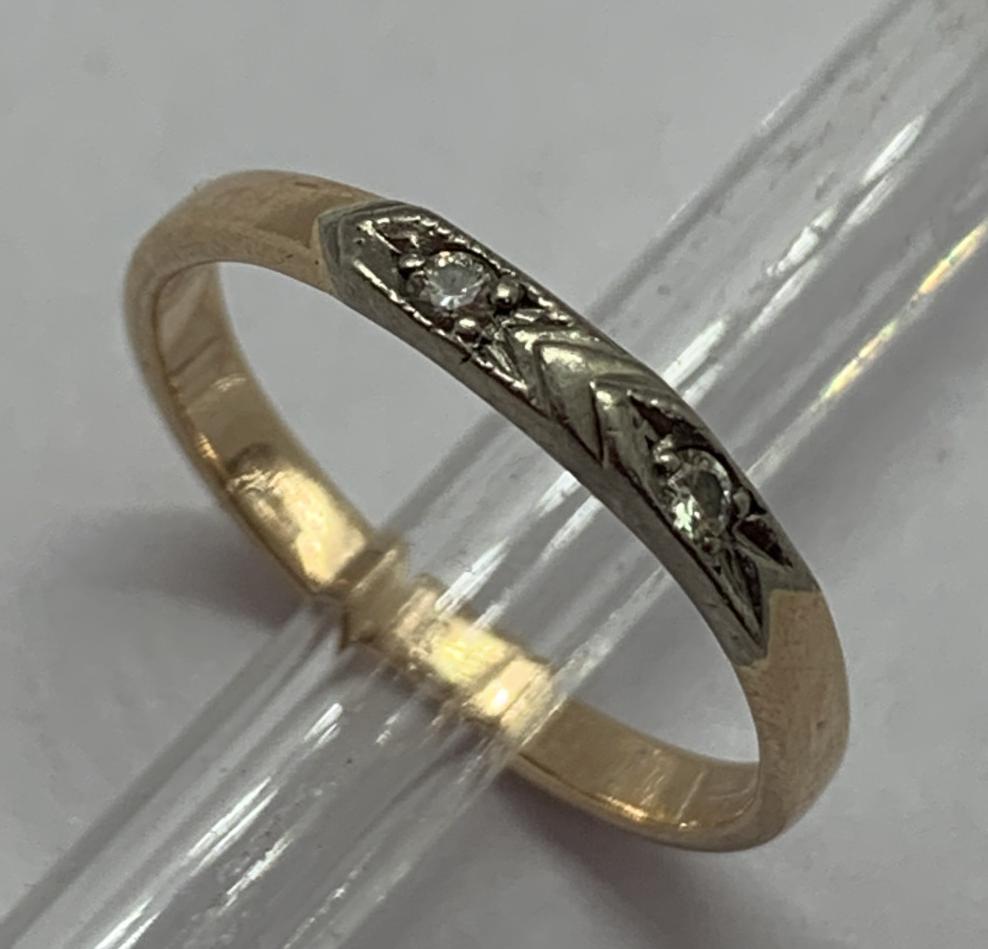 Кольцо из красного и белого золота с бриллиантом (-ми) (33701720)  0