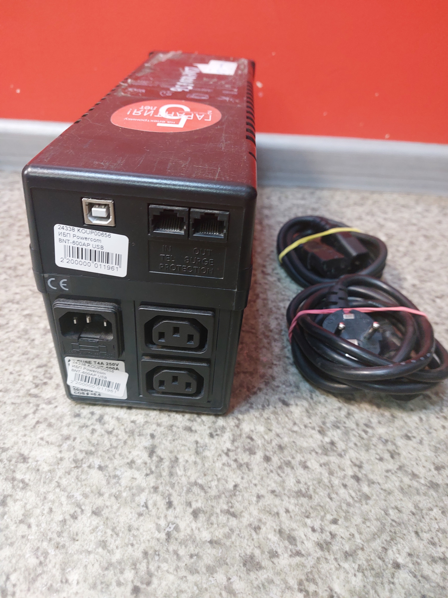 Источник бесперебойного питания Powercom BNT-600AP USB (BNT-600 AP USB) 1