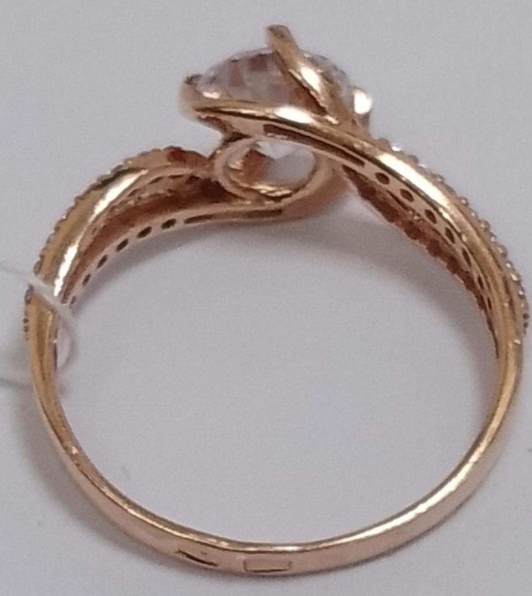 Кольцо из красного золота с цирконием (33792966)  4
