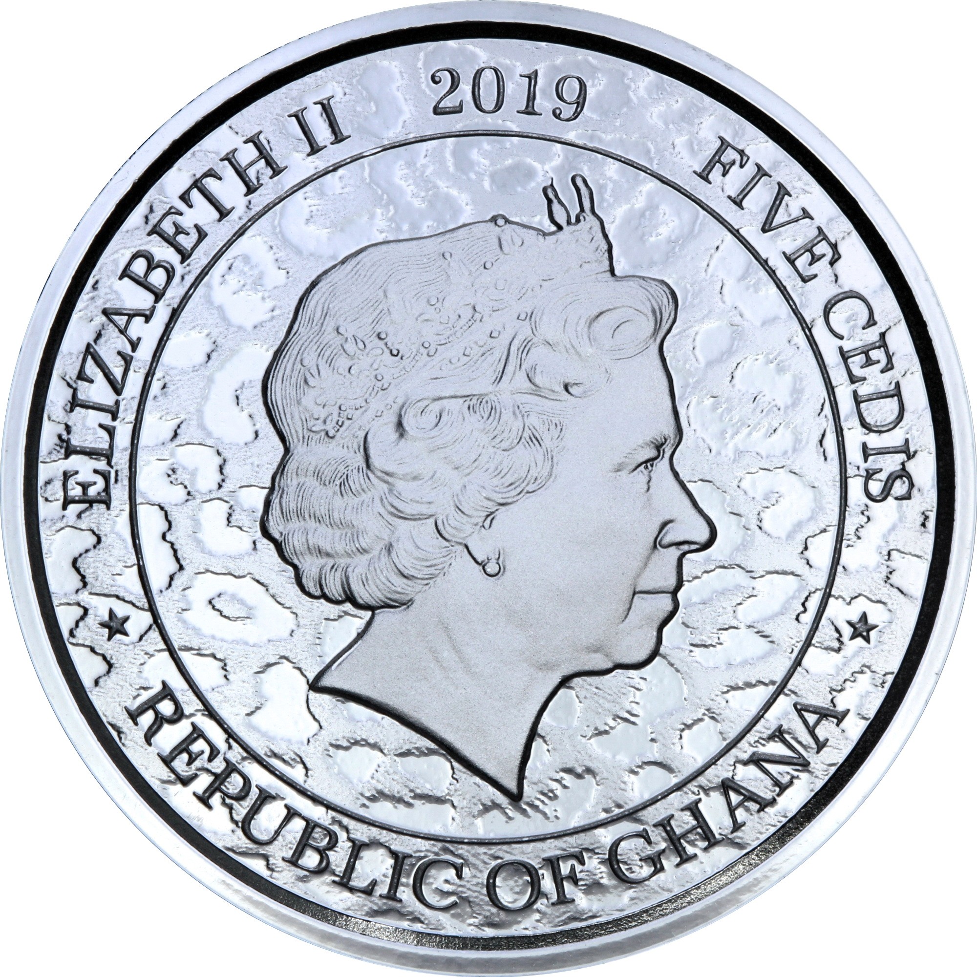 Серебряная монета 1oz Африканский Леопард 5 седи 2019 Гана (33214222) 7