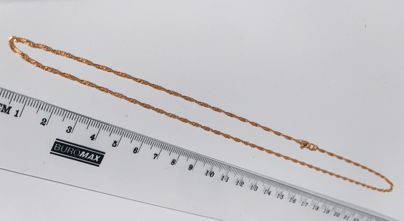 Цепь из красного золота с плетением Сингапур (33095913) 1