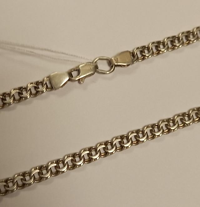 Серебряная цепь с плетением Бисмарк (33743379) 0