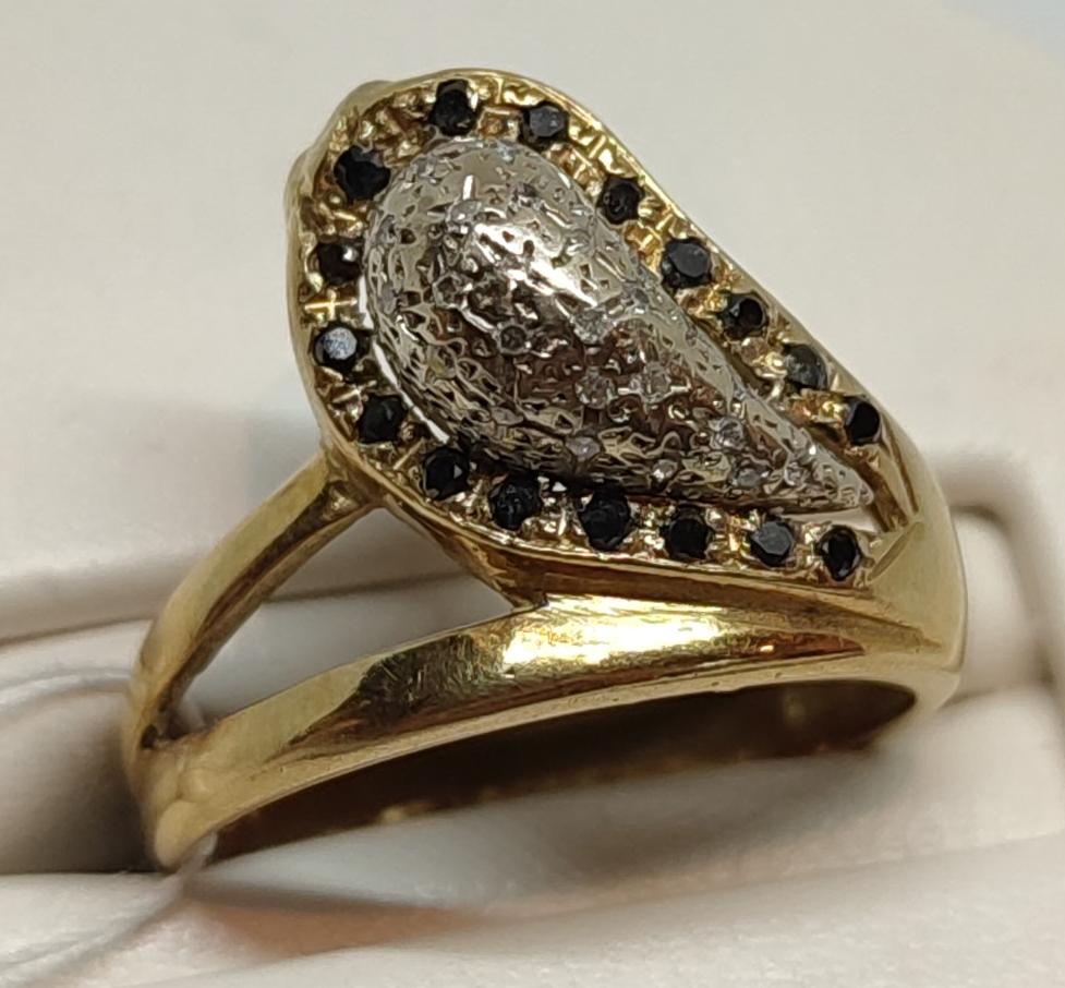 Кольцо из красного и белого золота с бриллиантом (-ми) (27416442) 0