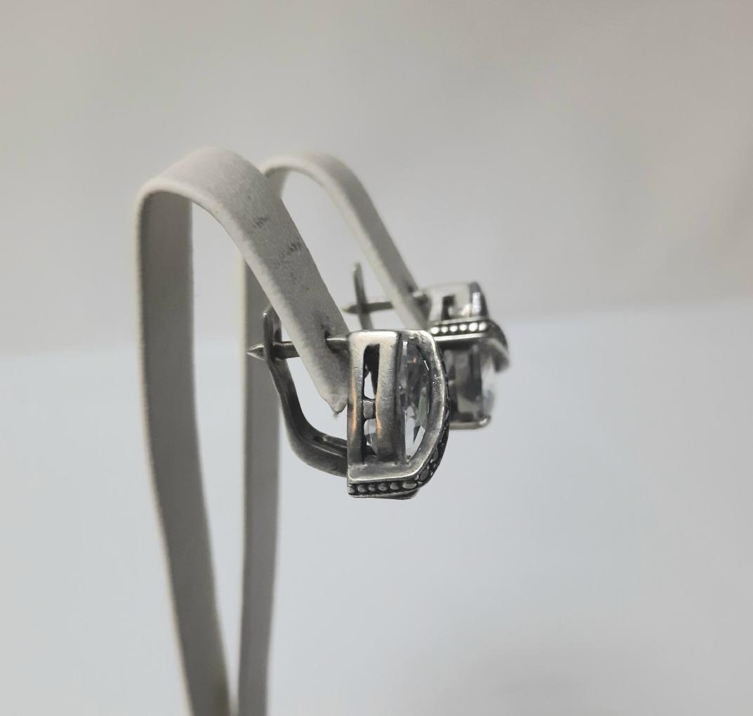Срібні сережки з цирконієм (33763216) 2