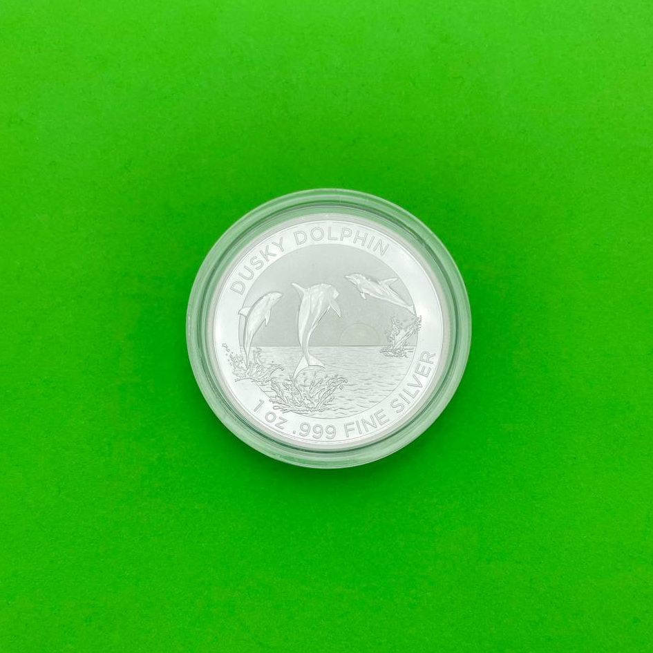 Серебряная монета 1oz Темный Дельфин 1 доллар 2022 Австралия (29128422) 10